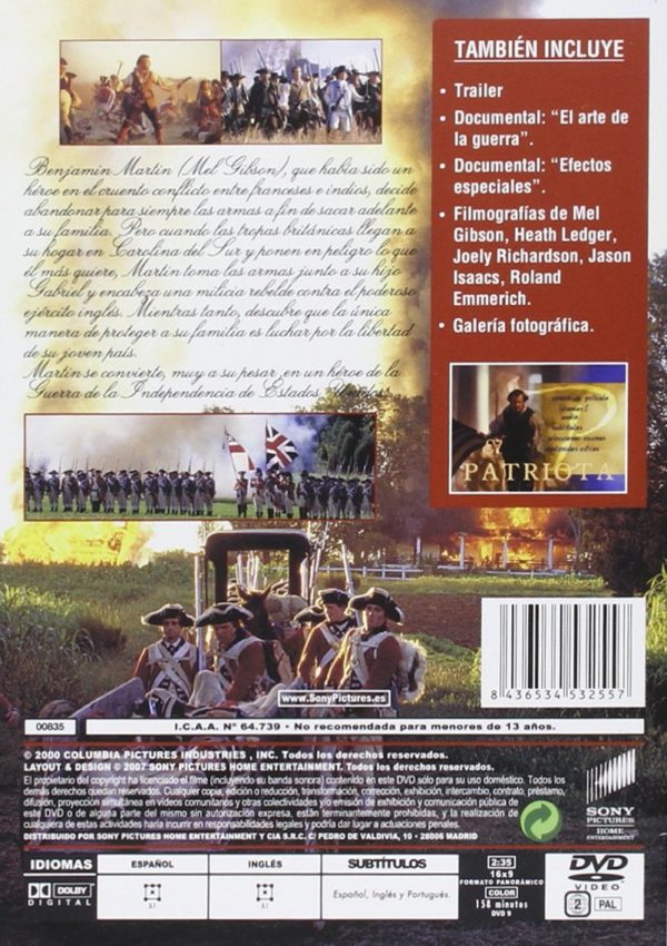 El patriota [DVD] - Imagen 2