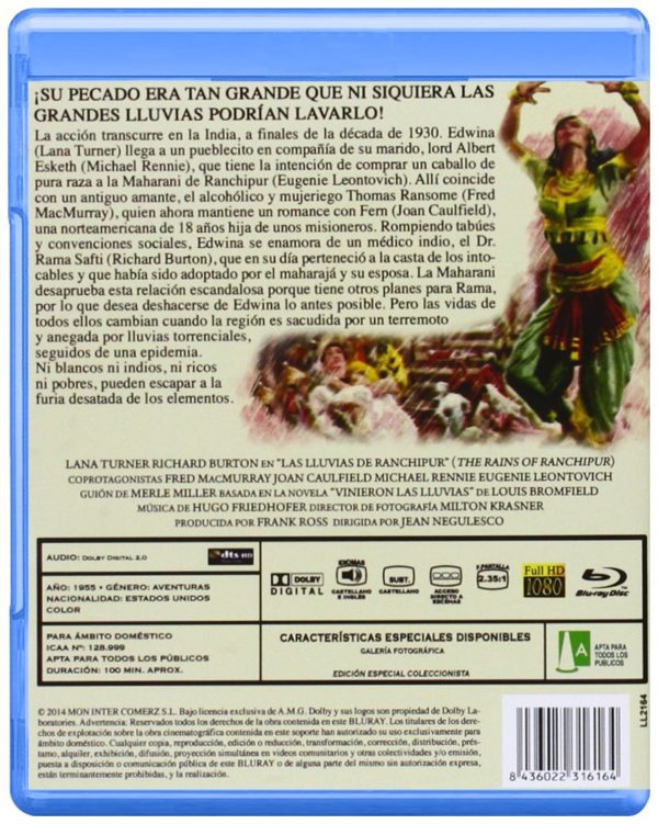 Las Lluvias de Ranchipur [Blu-ray] - Imagen 2