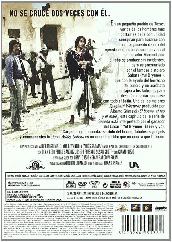 Adiós, Sábata [DVD] - Imagen 2