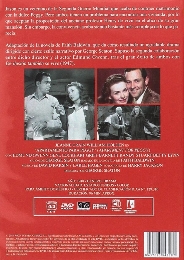 Apartamento para Peggy [DVD] - Imagen 2