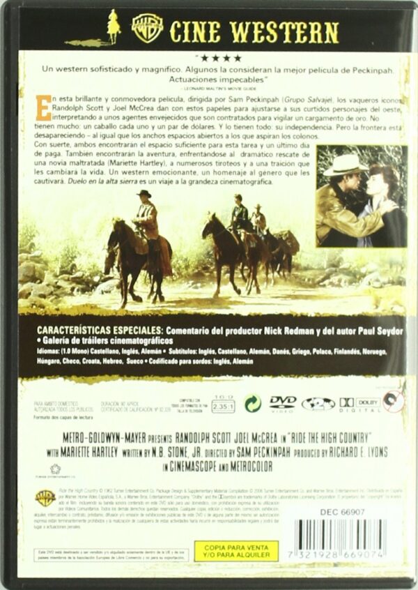 Duelo en la alta sierra [DVD] - Imagen 2