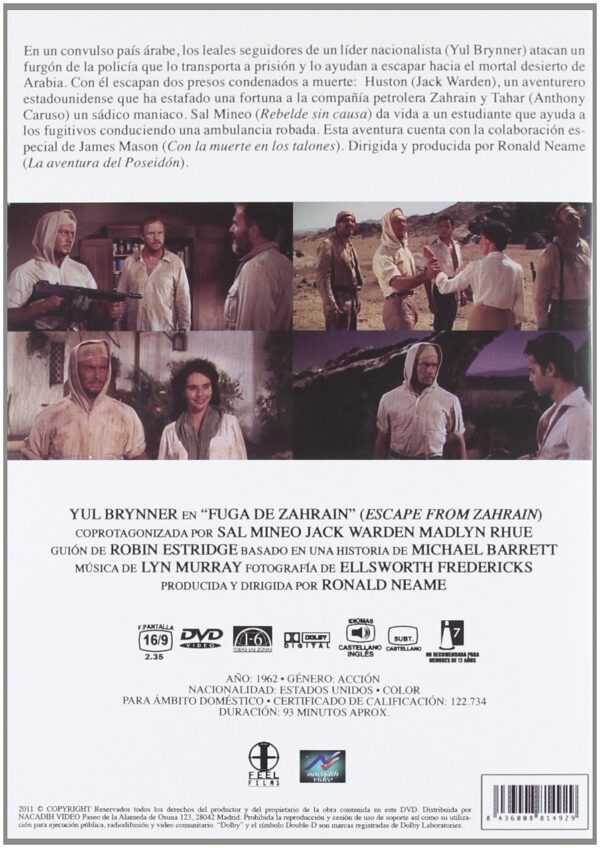 Fuga de Zahrain [DVD] - Imagen 2