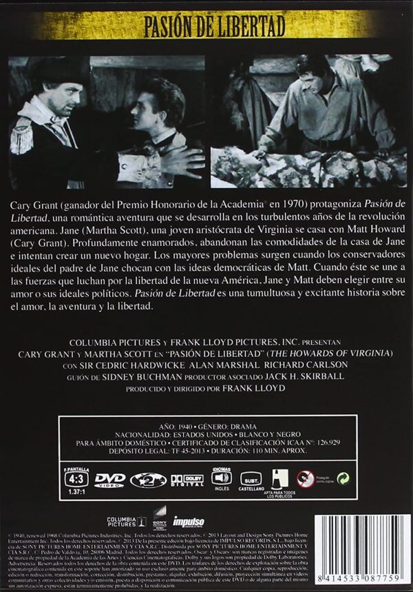 Pasión de libertad [DVD] - Imagen 2